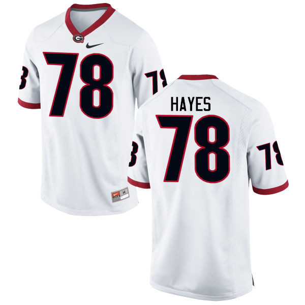 Men Georgia Bulldogs #78 DMarcus Hayes College Football Jerseys-White